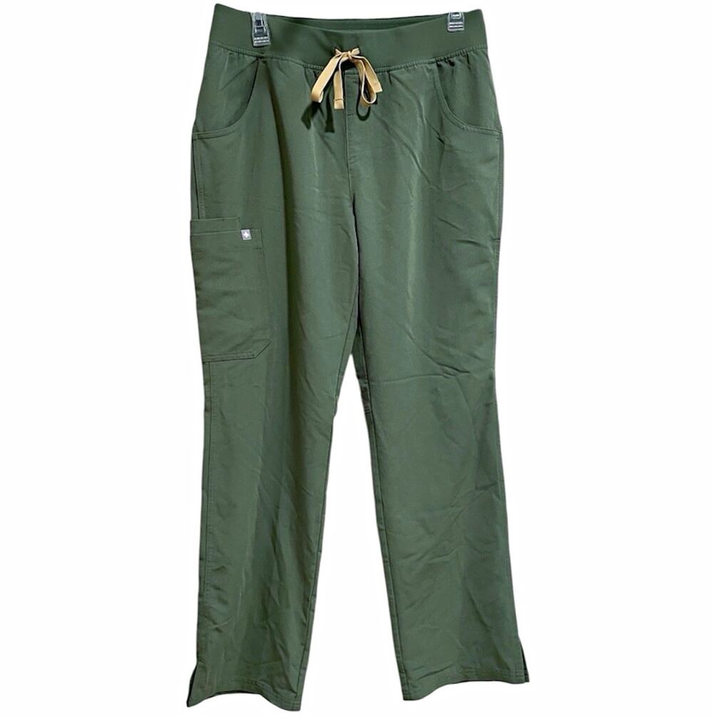 Figs Technical Collection Kade Scrub Pants Size Medium Moss Green Straight Leg